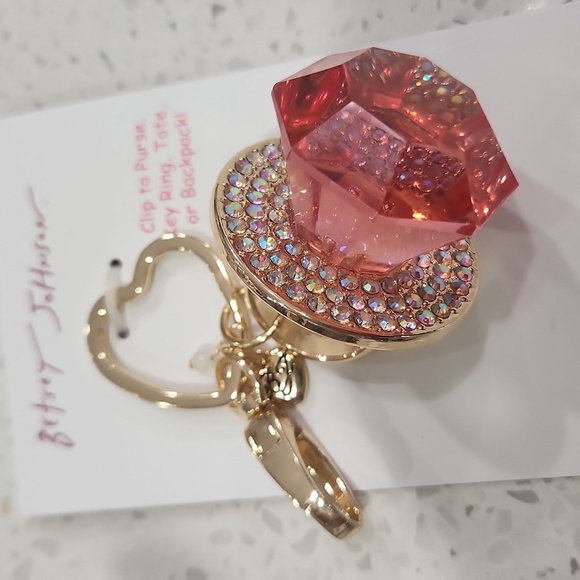 🔹️Betsey Johnson 🔹️Ring Pop  Ring  Keychain pacifier  bag charm Key Fob - Picture 6 of 6